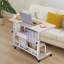 Bureau debout mobile à hauteur réglable avec roulettes - Bureau d'ordinateur portable à roulettes - Tablettes de rangement - Bureau personnel et petits espaces - Couleur noyer, 60 x 40 cm-1161624016-1161624019