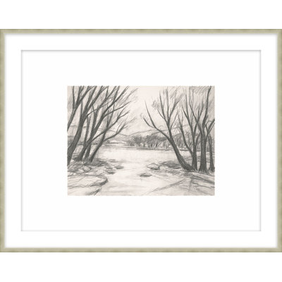 Rolling Landscapes 3 Framed Drawing Print