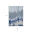 Tapis extérieur lavable abstrait bleu ciel et bleu denim Everette 3 pi x 5 pi Everette
