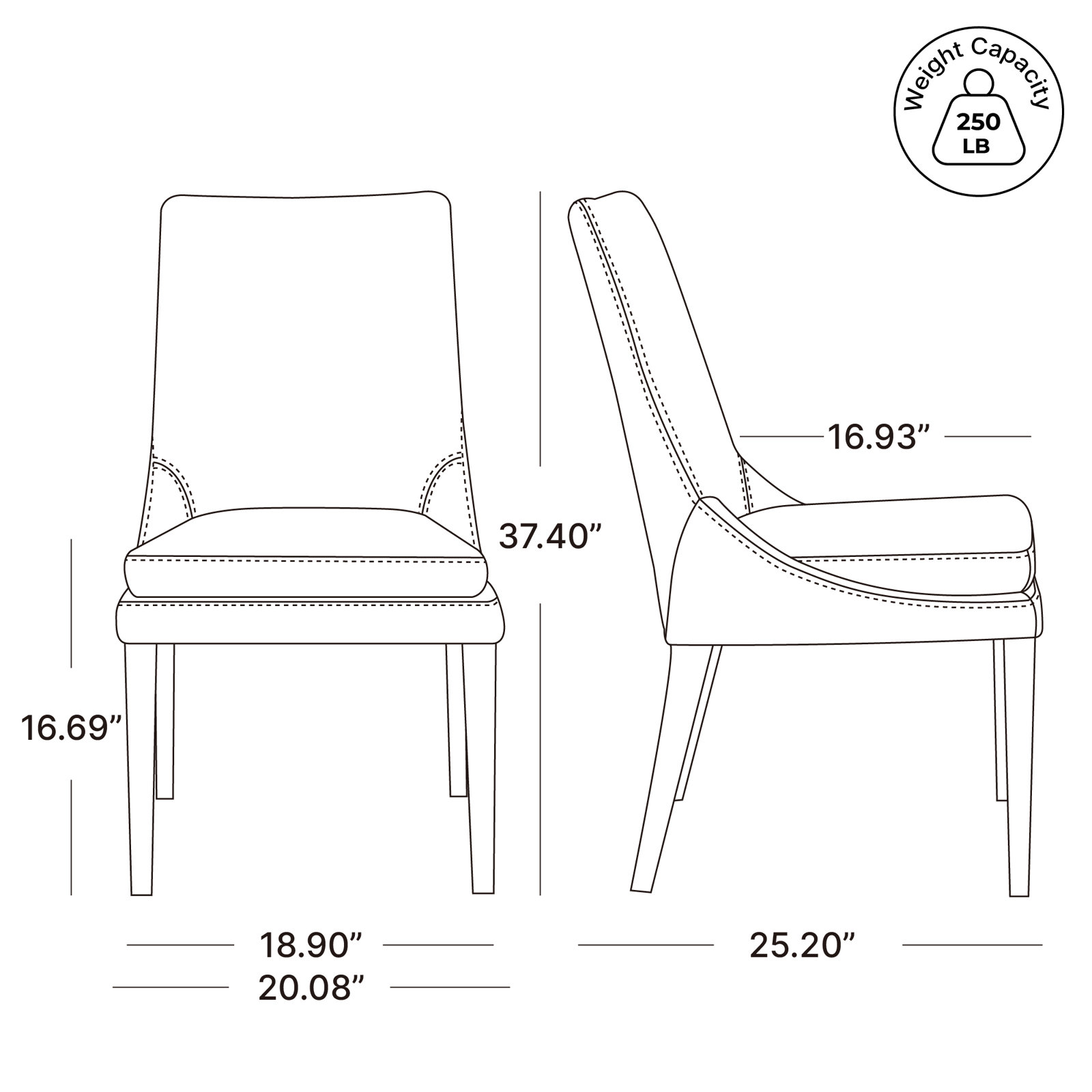 Niara Upholstered Side Chair, Forest Polyester