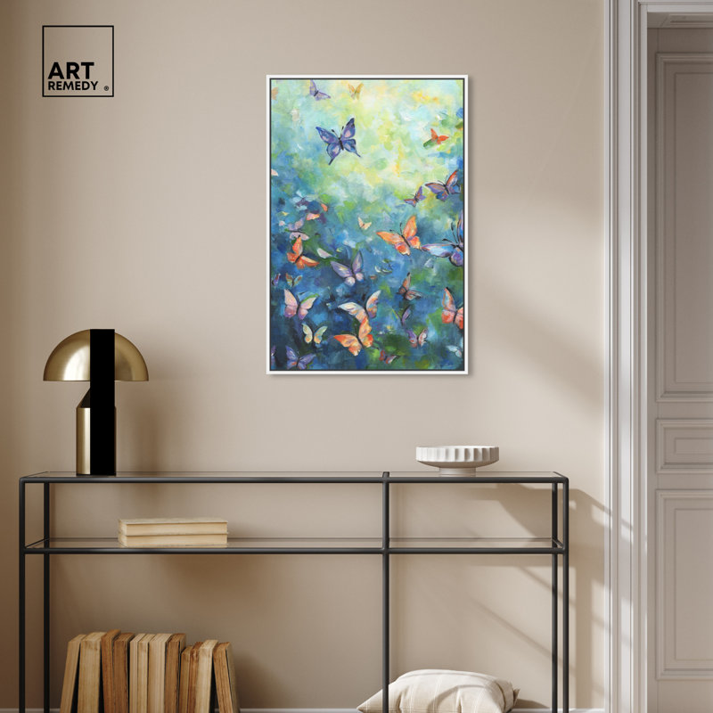 Papillons esthétiques, Cadre blanc, H 31 po x l 21 po