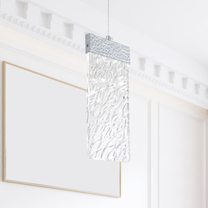 13'' Modern LED Pendant Light with Pewter Finish For Kitchen, Dining Room, Entryway – Integrated LED, No Bulb Required