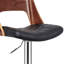 Tabouret de bar pivotant à dossier en bois cintré Bentwood