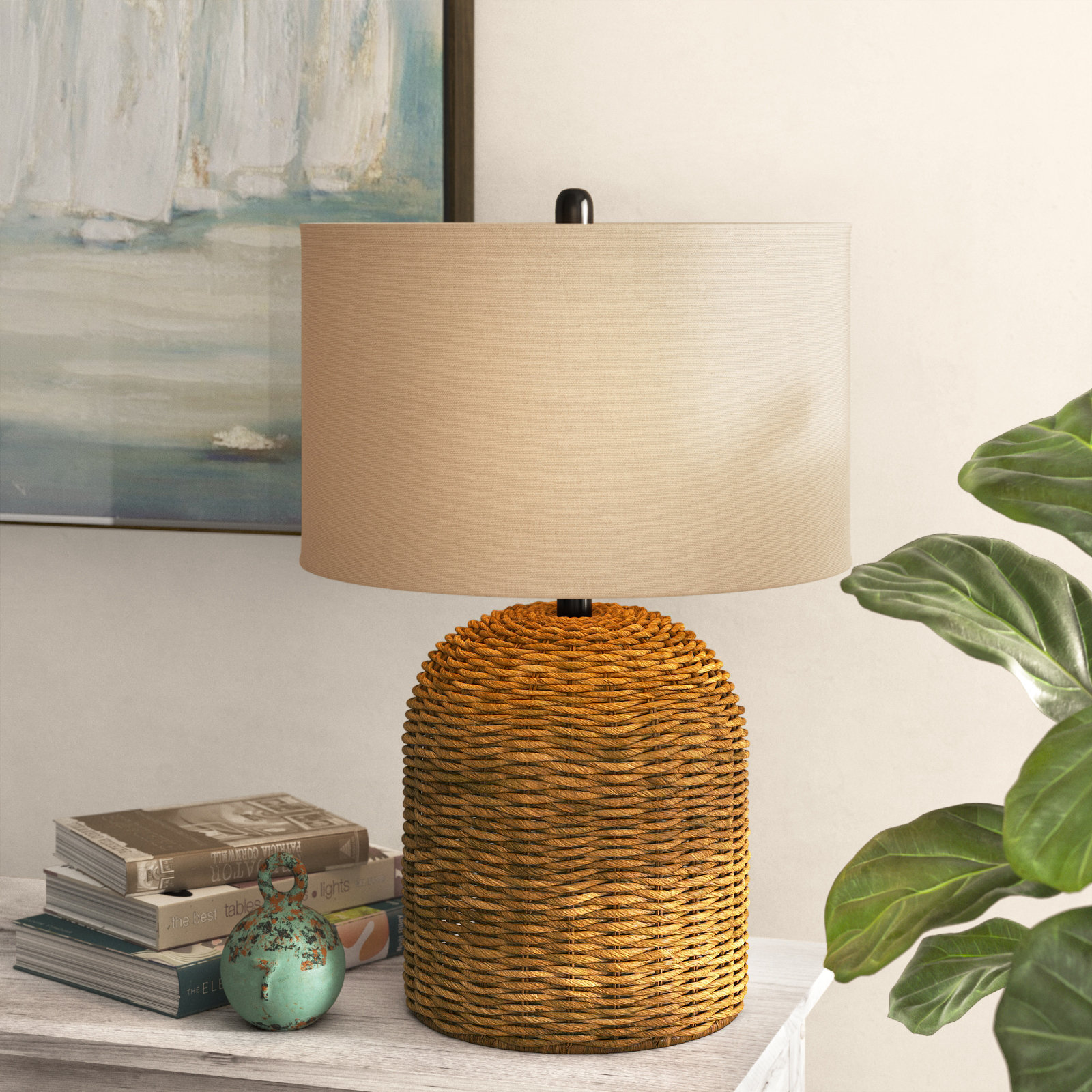 Sand & Stable™ Sumava Rattan Table Lamp & Reviews | Wayfair