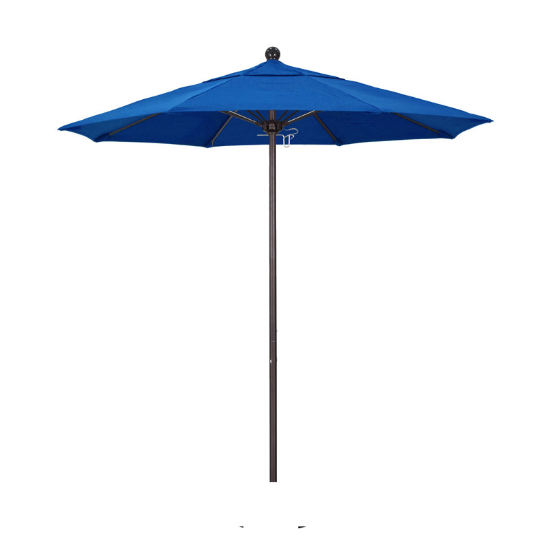 Parasol de marché Hibo Venture Series 7,5 pi, Toile Sunbrella® bleu pacifique
