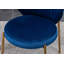 Ensemble de salle à manger 3 pièces contemporain avec table ronde et chaises en velours-394492703-394492677