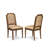 9-piece Dining Room Set consists of a Dining Table and 8 Beige PU Leather Kitchen Chairs with High Back-Antique Walnut Finish-2147408424-2147408428-2117482700