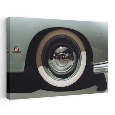 Vintage Car Wheel Detail Classic Elegant Retro Wall Art Print