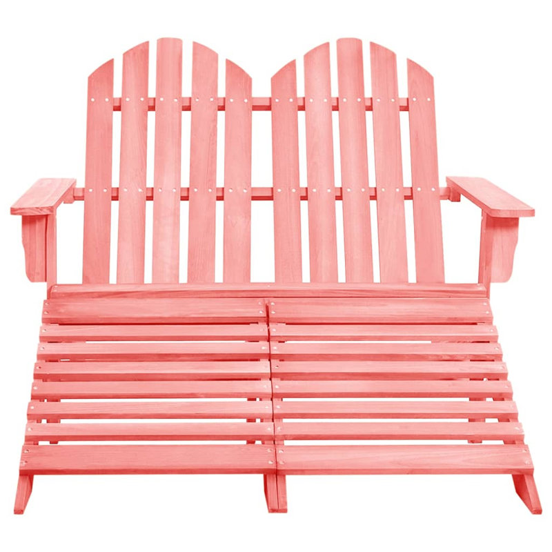 Sykes 147.5 cm Long Fir Double Chaise, Pink