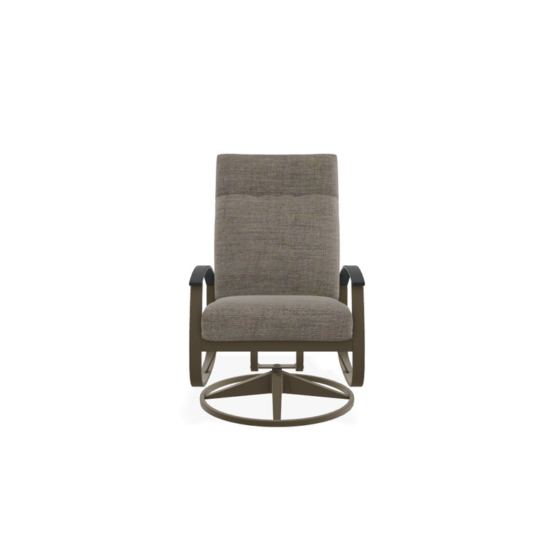 Chaise berçante pivotante réglable avec coussins Askar, Tissage uni cendre coulée Sunbrella®, Graphite classique P30