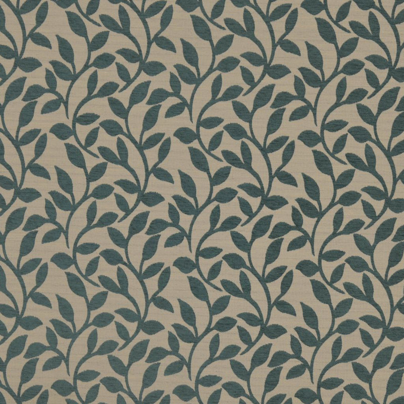 Bird of a Feather Floral Fabric, Teal