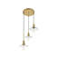 Luminaire suspendu conique 3 lumières grappe Sequim-530937350