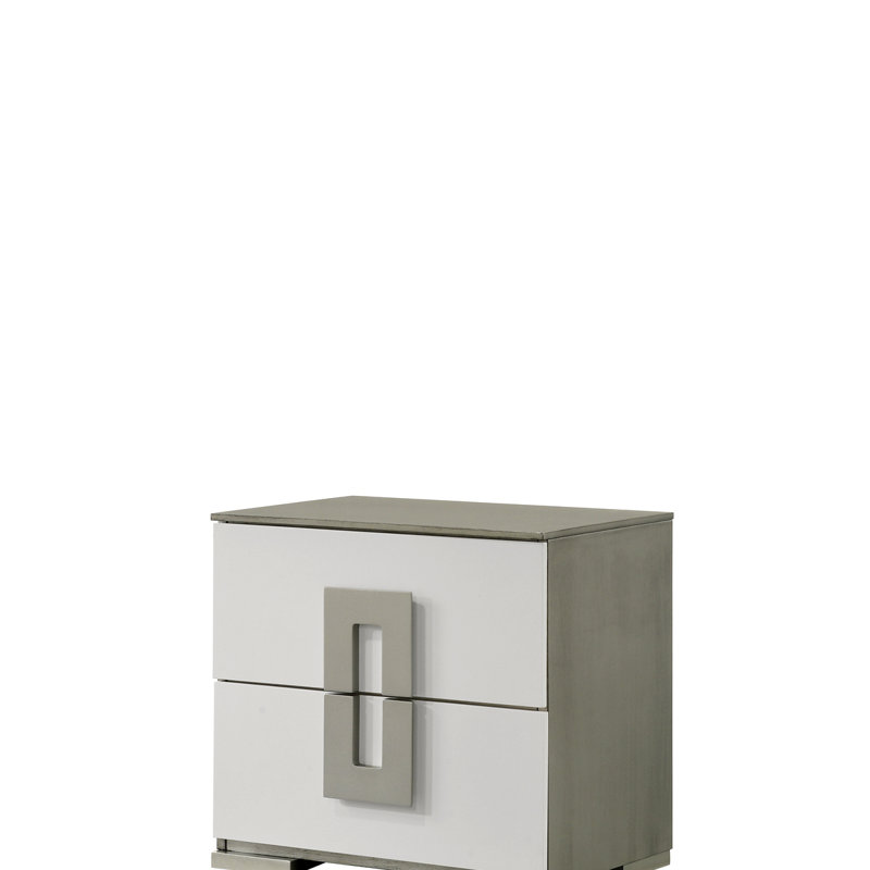 Olivia Contemporary Style 2-Drawer Night Stand Made With Wood(CA Inventory)