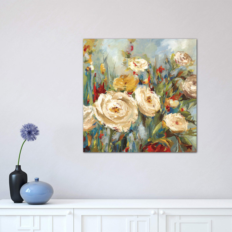 Calico Fields by Asia Jensen - Wrapped Canvas Painting, 45.72 cm H x 45.72 cm W x 1.91 cm D