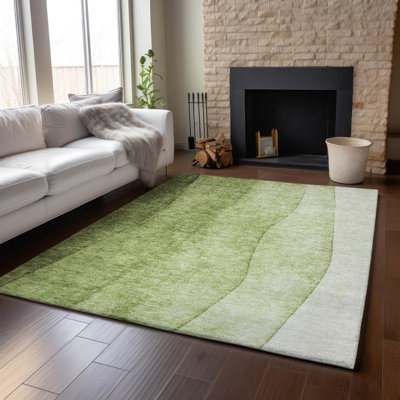 Premium Machine Washable Cerrito Olive Rug