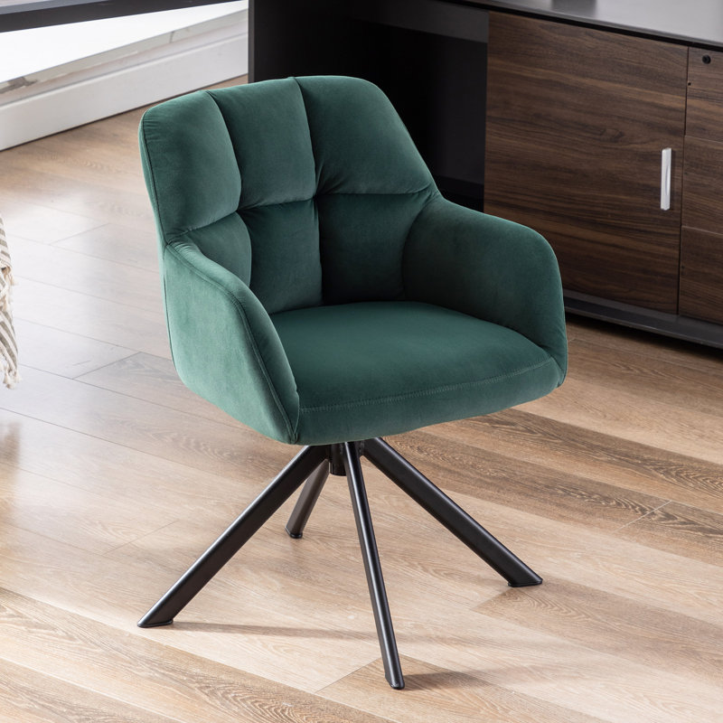 Wade Logan® Almedin Fabric Task Chair, Green Velvet