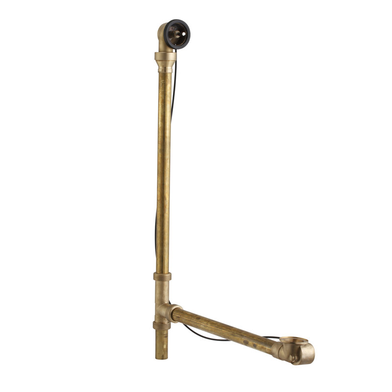 Cable 1.5" Leg Tub Drain With Overflow