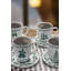Ceramic Christmas Cups & Saucers Set