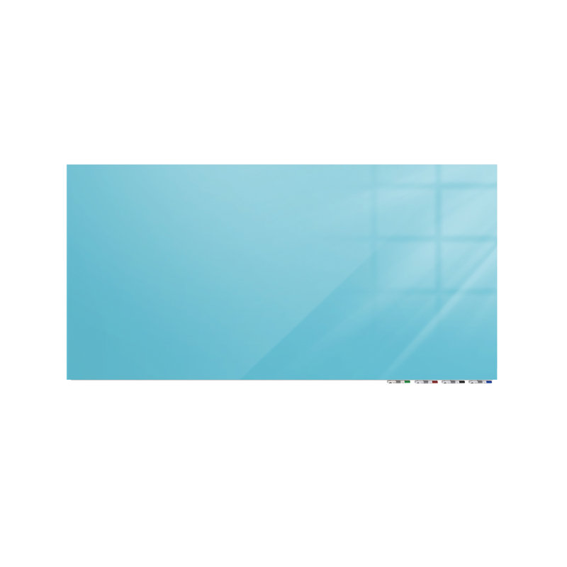 Tableau magnétique horizontal en verre Aria, H 48 po x l 60 po, Bleu
