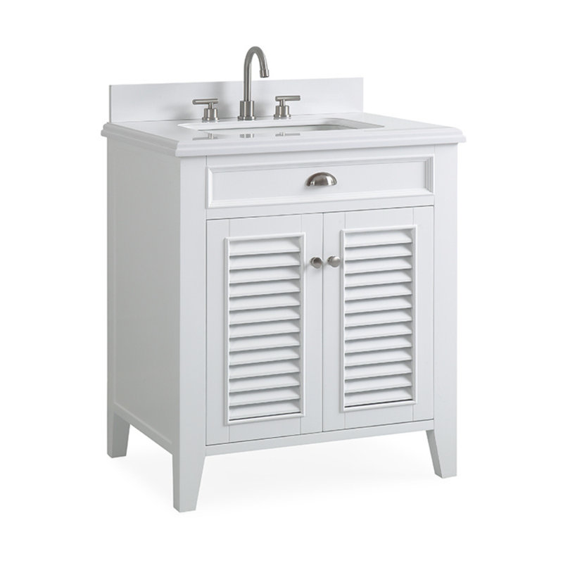 Meuble-lavabo blanc 30 po Kalani