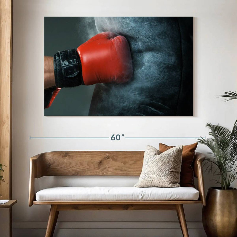 Poinçon de gants de boxe Sireci, H 34 po x l 51 po