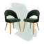 Chaise d'appoint rembourrée en velours Ambry-2029078215