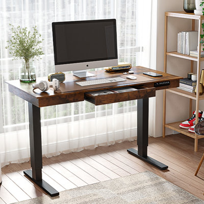Bureau debout électrique 47,2 x 24 po avec tiroir