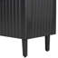 Buffet noir moderne de 58 pouces de large avec portes à motif ondulé, armoire de rangement de 32 po de hauteur avec tablettes réglables et poignées en métal, noir-427520441