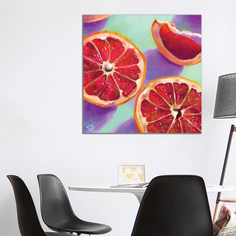Pamplemousse - reproduction d'art mural - toile tendue, H 37 po x l 37 po, Toile tendue, Ne s’applique pas