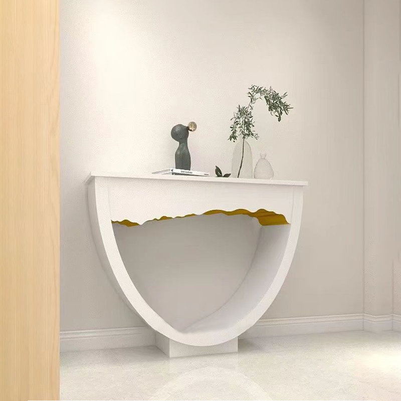 Console créative de style nordique en bois, H 33,46 po x l 39,37 po x P 13,78 po, Blanc