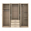 Rangement pour garde-robe en bois 6 portes pour chambre à coucher-1846348550