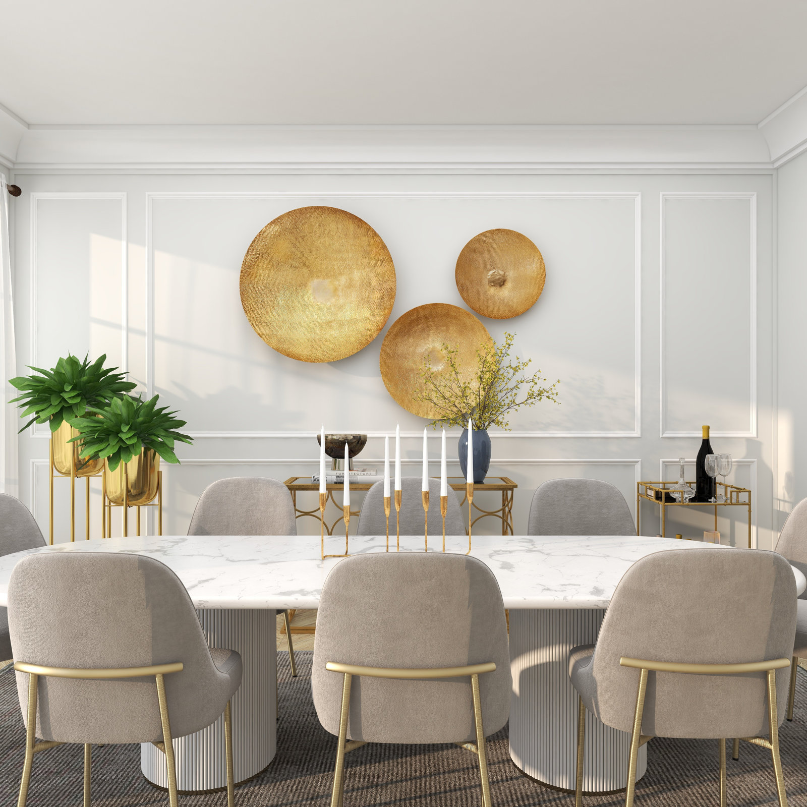 Metal Disk Dimensional Wall Art