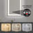 LED Aluminum Framed Wall Mounted Bathroom Vanity Mirror with Dual Front & Back LED Strip Lights-227276791