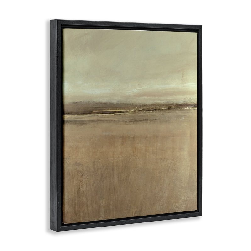 "Abstract Country Desert", art mural encadré sur toile flottante par Tim Ottoole, Cadre flottant noir de jais