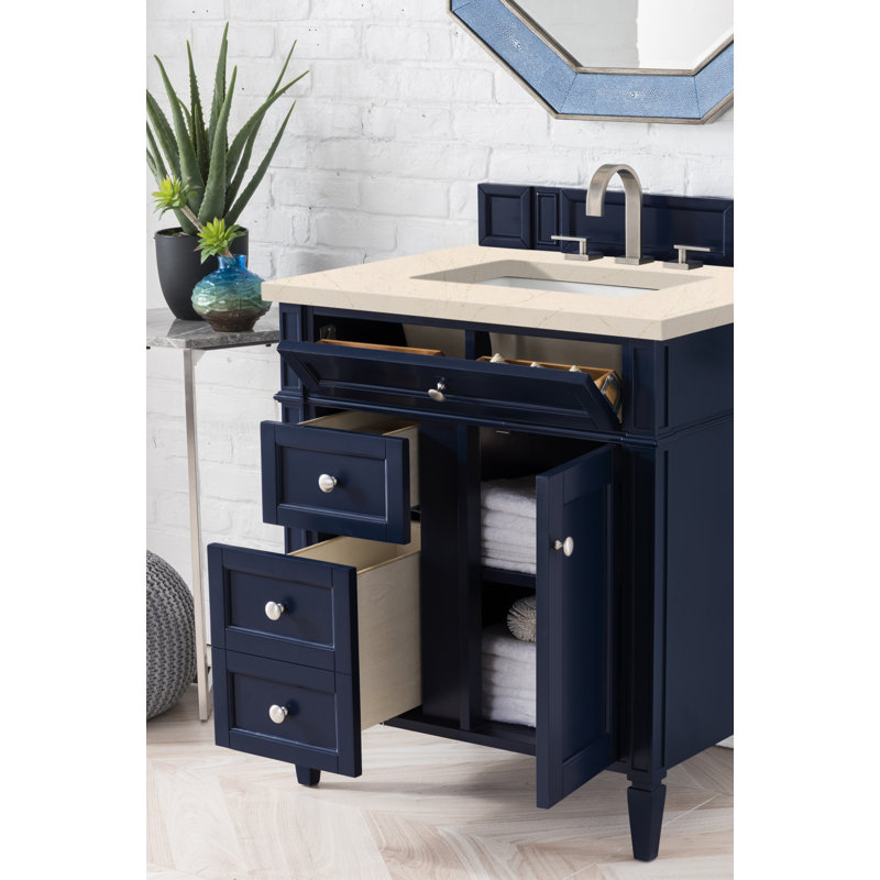 Brittany 30'' W Single Vanity, Victory Blue, Ethereal Noctis, 8" Widespread