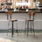 Cecilia 30" Rustic Walnut Restaurant Barstool with Wood Seat & Back & Powder Coat Frame-1947602736