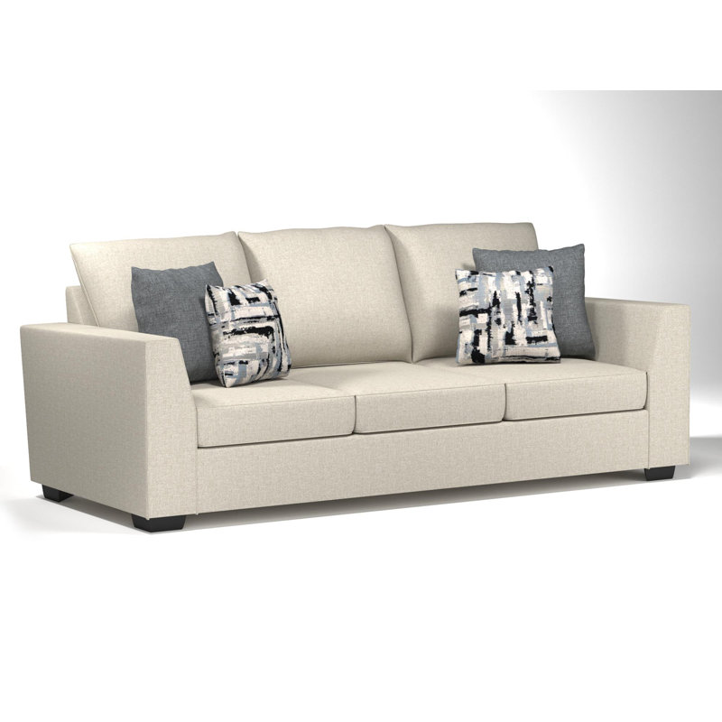 Abbygail 99'' Sofa, Tan Polyester Blend