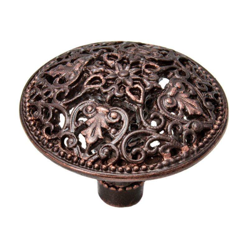 Juliane Grace large knob in Gilded Mercury, Oil Rubbed Bronze