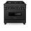 Cuisinière à carburant double Legacy avec plaque de cuisson à 6 brûleurs et four électrique avec porte de 36 po ZLINE