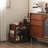 Solid Wood End Table with Wheels-1327575985