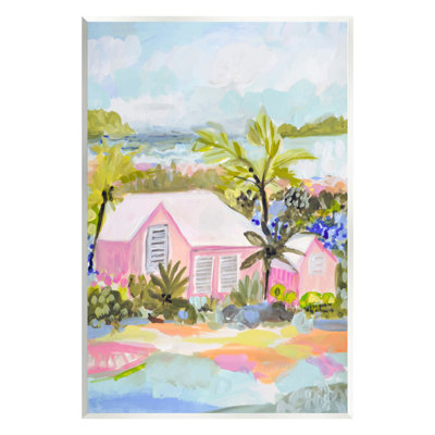 " Pink Tropical Cottage " by Karen Fields