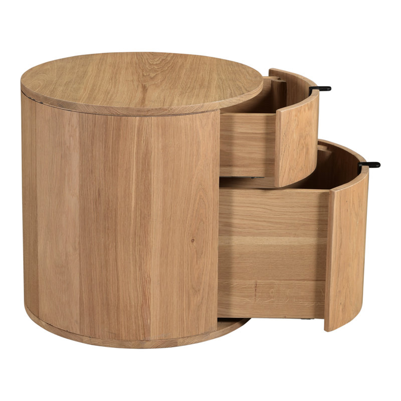 THEO TWO DRAWER NIGHTSTAND, Natural