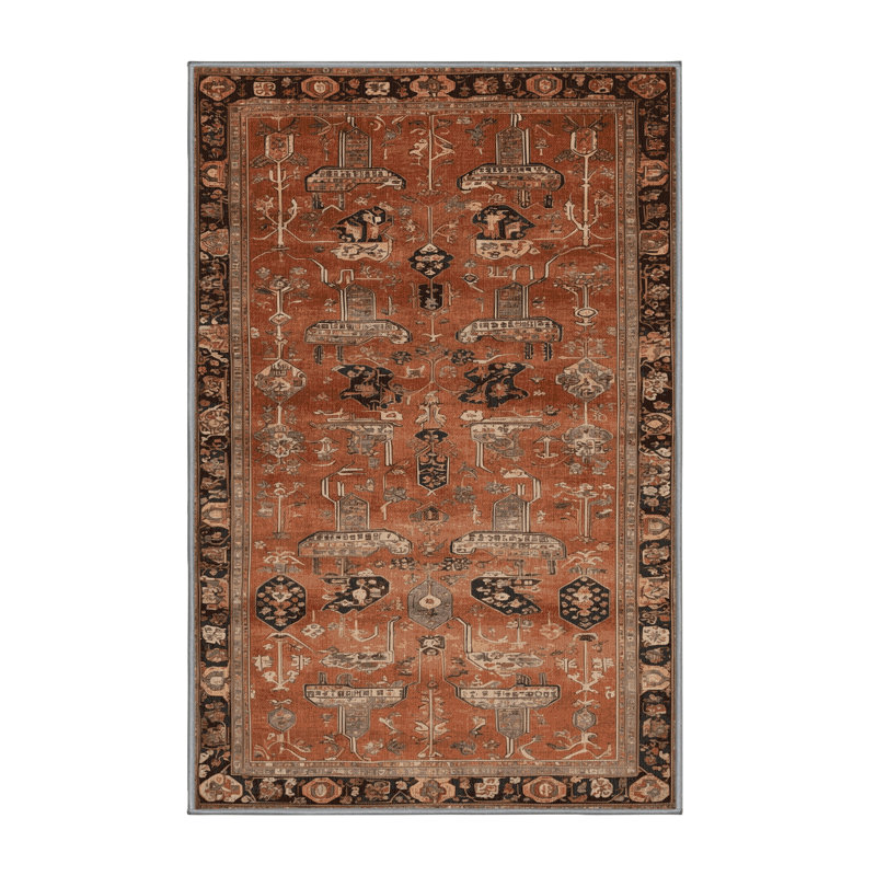 Tapis brun lavable à la machine