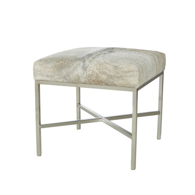 Upholstered Cowhide Stool