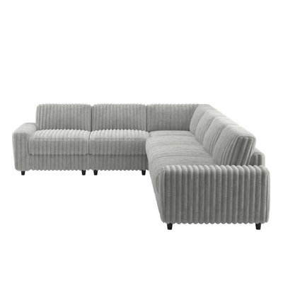 Canapé modulaire rembourré en tissu Lirien Furry Channel