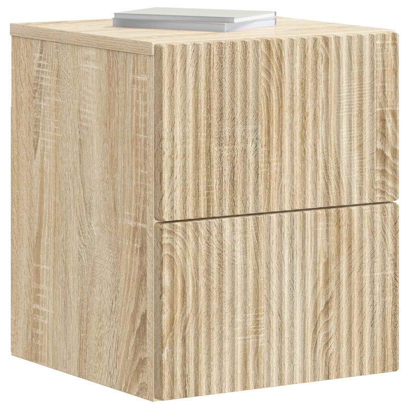 33cm W Manufactured Wood Bedside Table, Sonoma Oak
