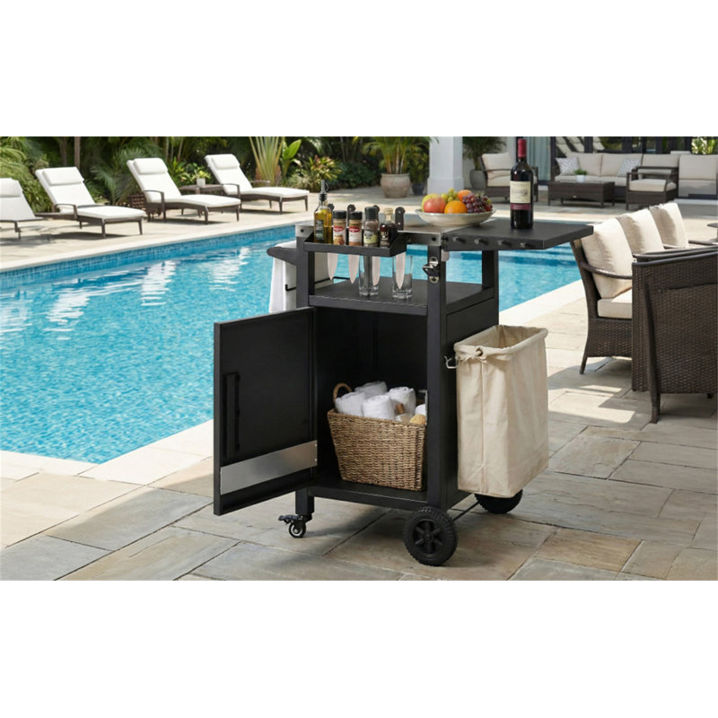Chariot de barbecue 33,9 po avec abattant