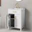 Ensemble de meuble-lavabo 24 po avec lavabo en céramique, luxueux meuble-lavabo compact, 2 portes à fermeture en douceur-102717322