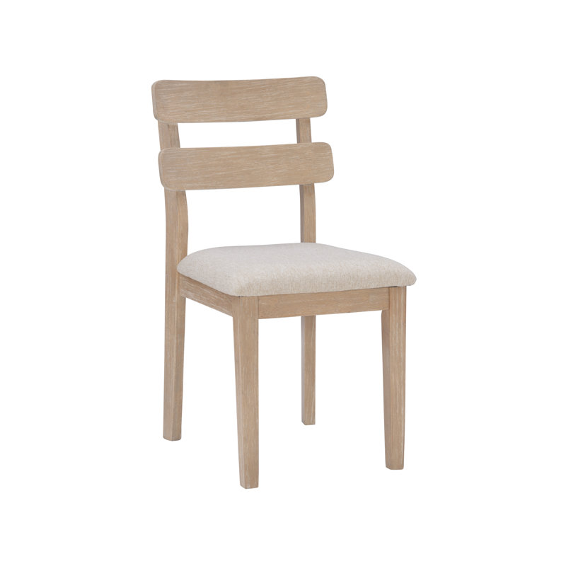 Eickhoff Solid Wood Ladder Back Side Chairs, Beige, Natural