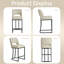 Tabouret de bar moderne en similicuir avec structure en métal, tabourets de bar modernes à hauteur de comptoir avec dossier découpé, ensemble de 2-630163403
